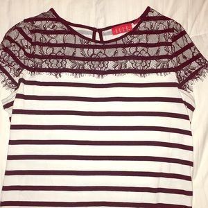 Striped Lace Tee